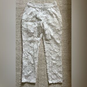 White Lace Pants size small 4, 26